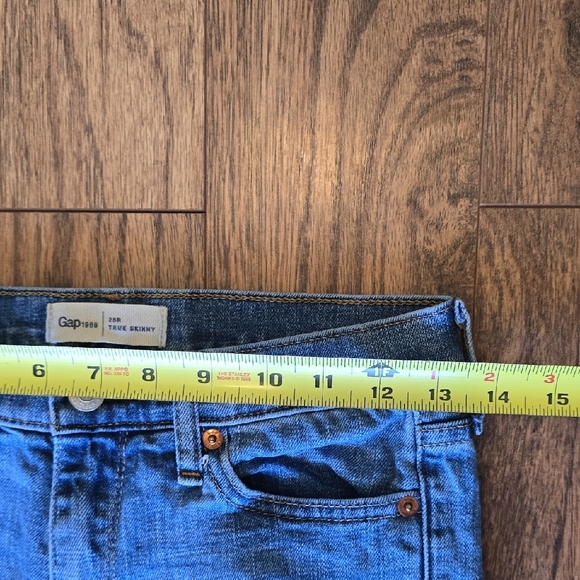 Gap 1969 True Skinny Jeans VGUC - Women's Size 25 - Picture 8 of 13
